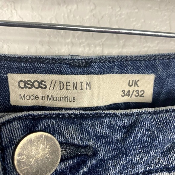 ASOS Denim Skinny Jeans Size 34 waist 32 Length - Picture 3 of 7